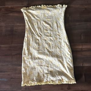 ⚡️ TIGER MIST YELLOW AND WHITE FLORAL MINI TUBE DRESS ⚡️ size US M